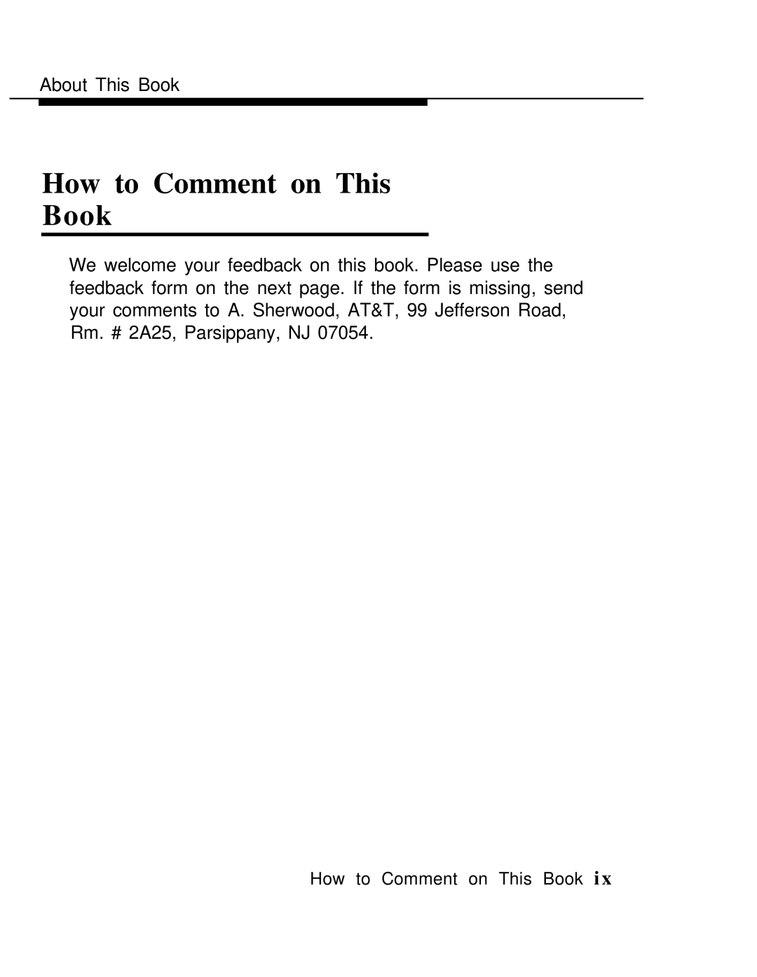 AT&T MLX-10 manual How to Comment on This Book 
