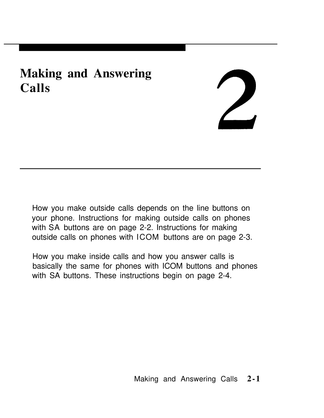 AT&T MLX-10 manual Making and Answering Calls 