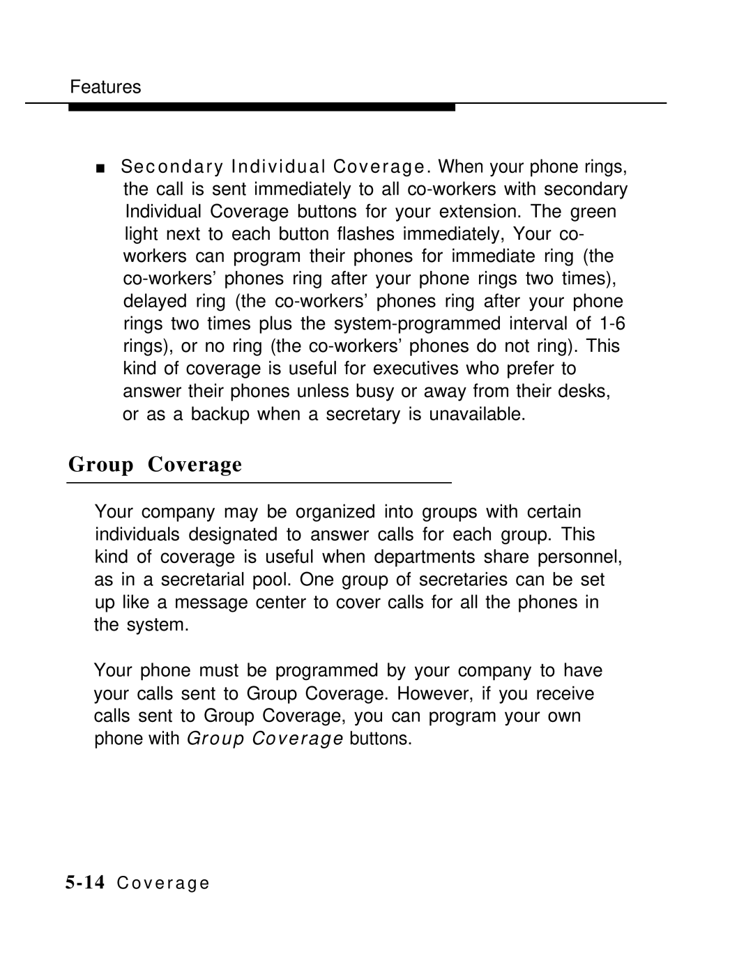 AT&T MLX-10 manual Group Coverage 