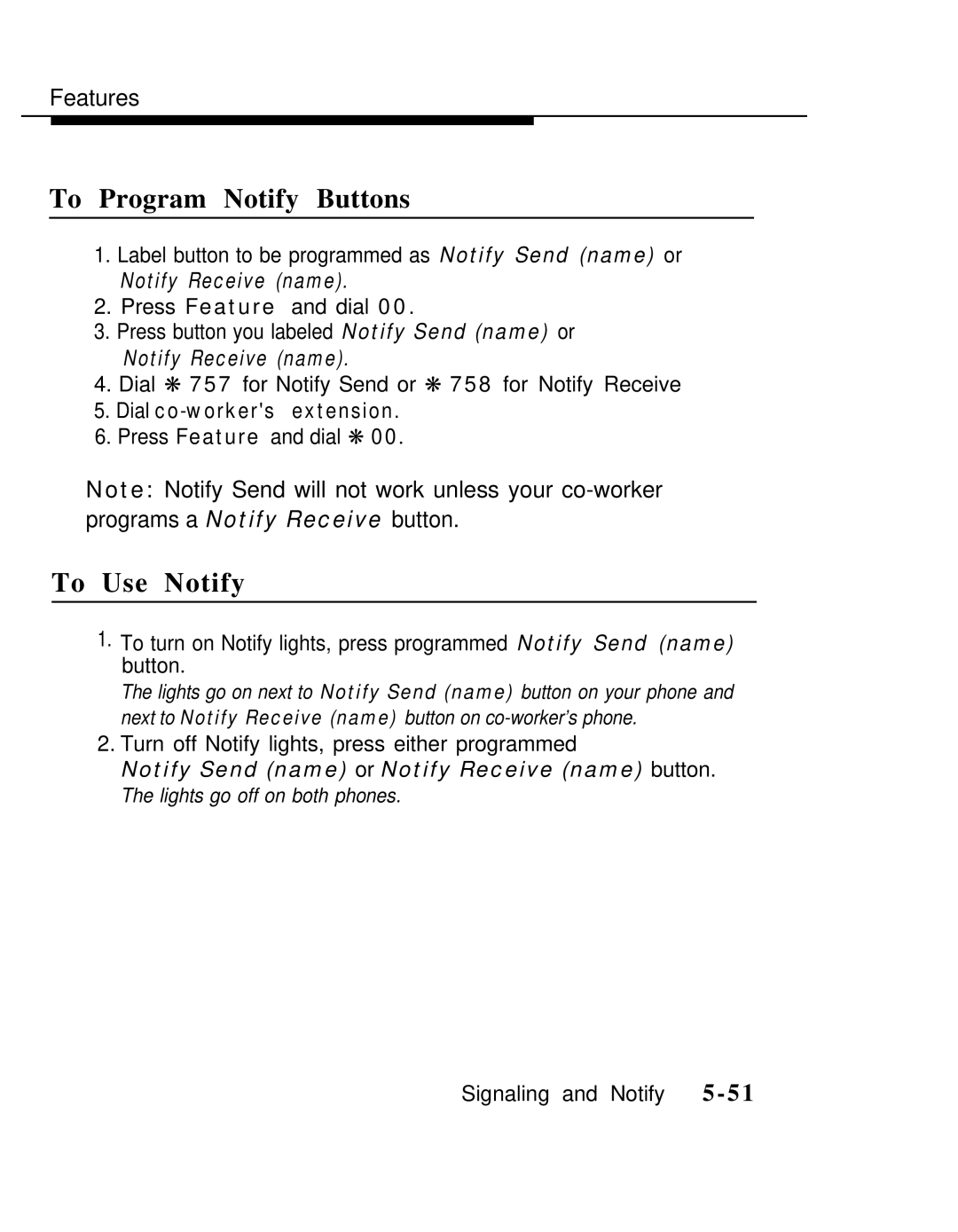 AT&T MLX-10 manual To Program Notify Buttons, To Use Notify 