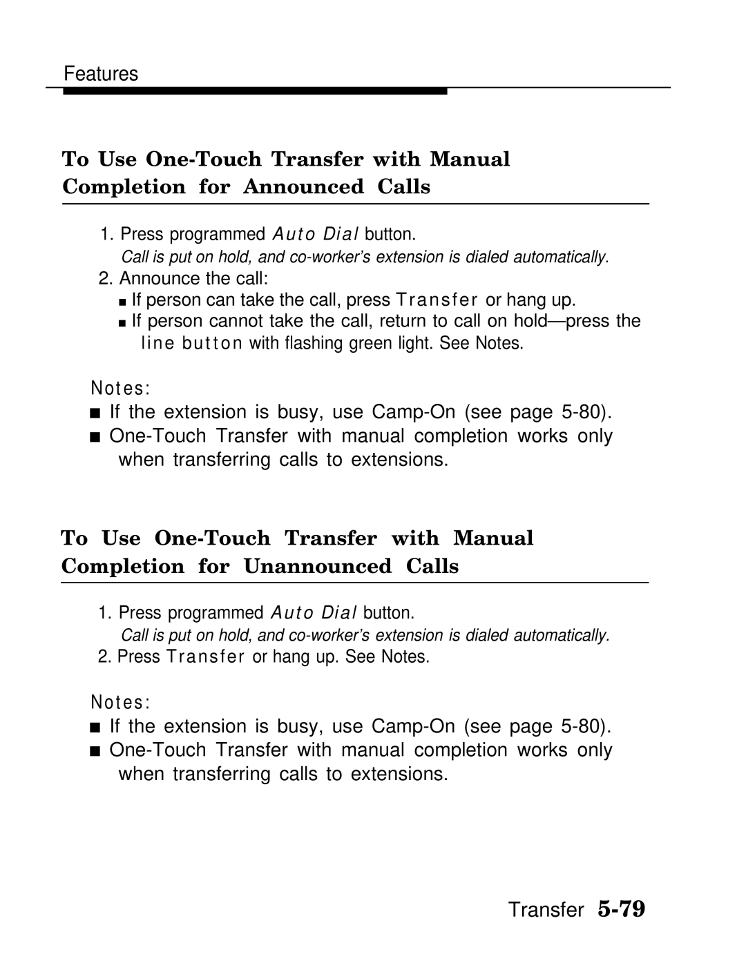 AT&T MLX-28D, MLX20L, MLX-10D manual Features 