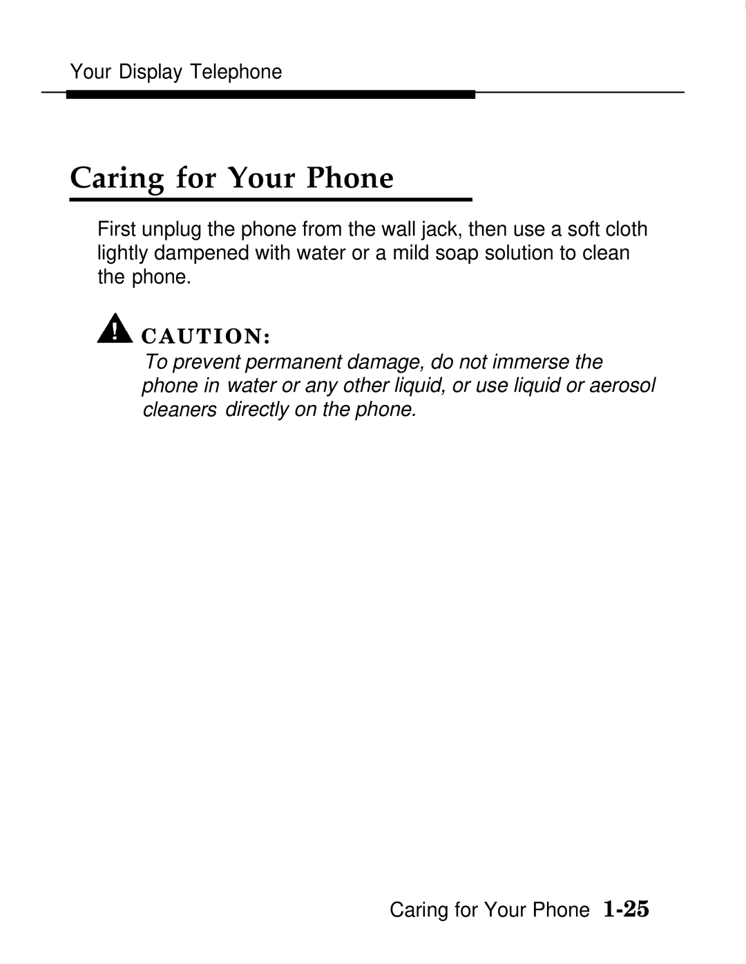 AT&T MLX-28D, MLX20L, MLX-10D manual Caring for Your Phone 