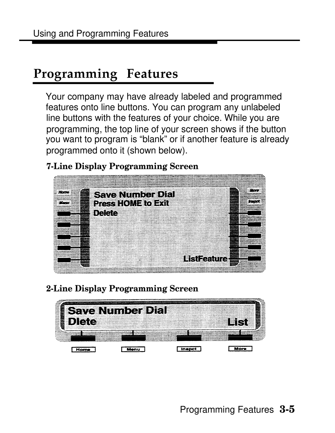 AT&T MLX-28D, MLX20L, MLX-10D manual Programming Features 