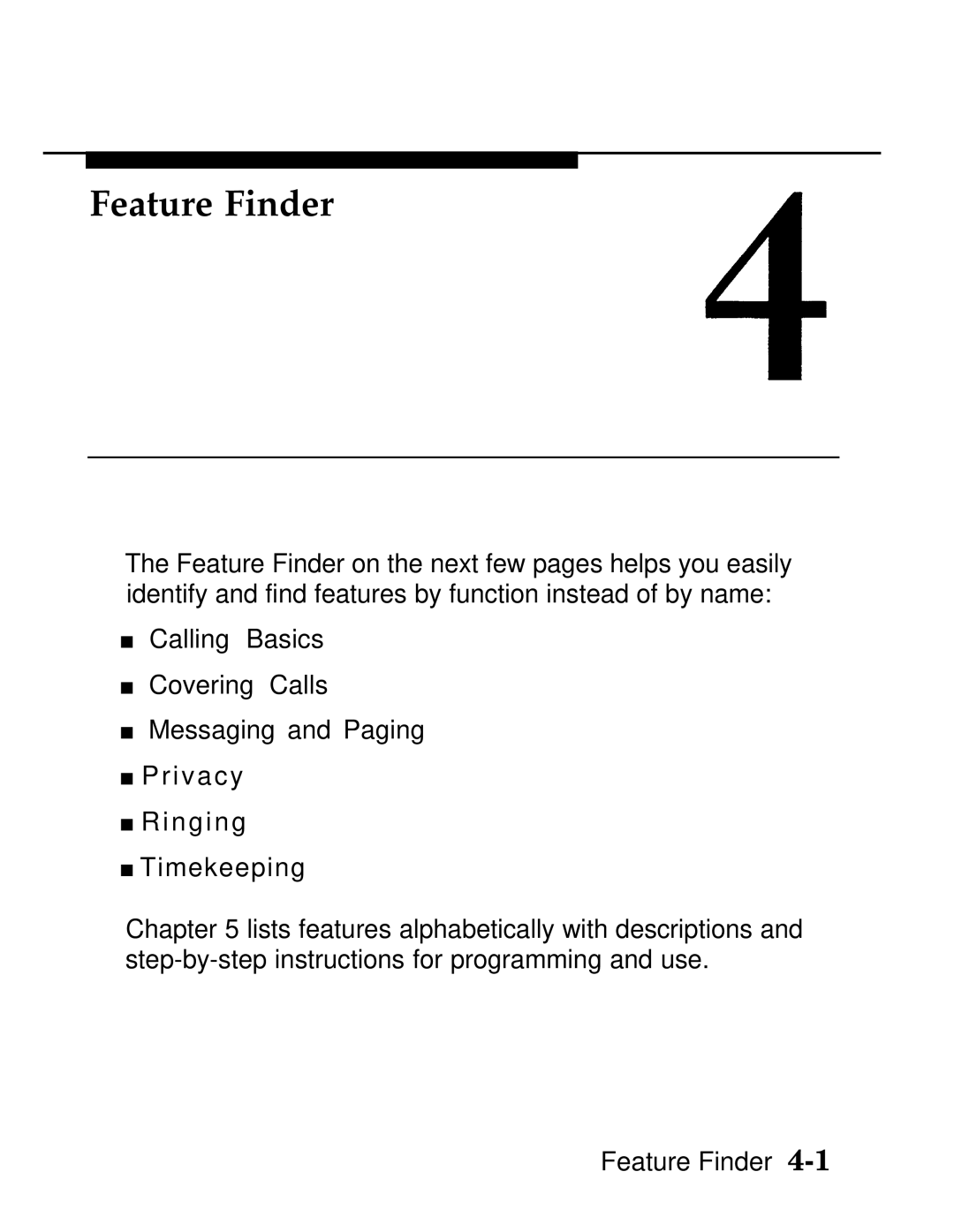 AT&T MLX-10D, MLX20L, MLX-28D manual Feature Finder 