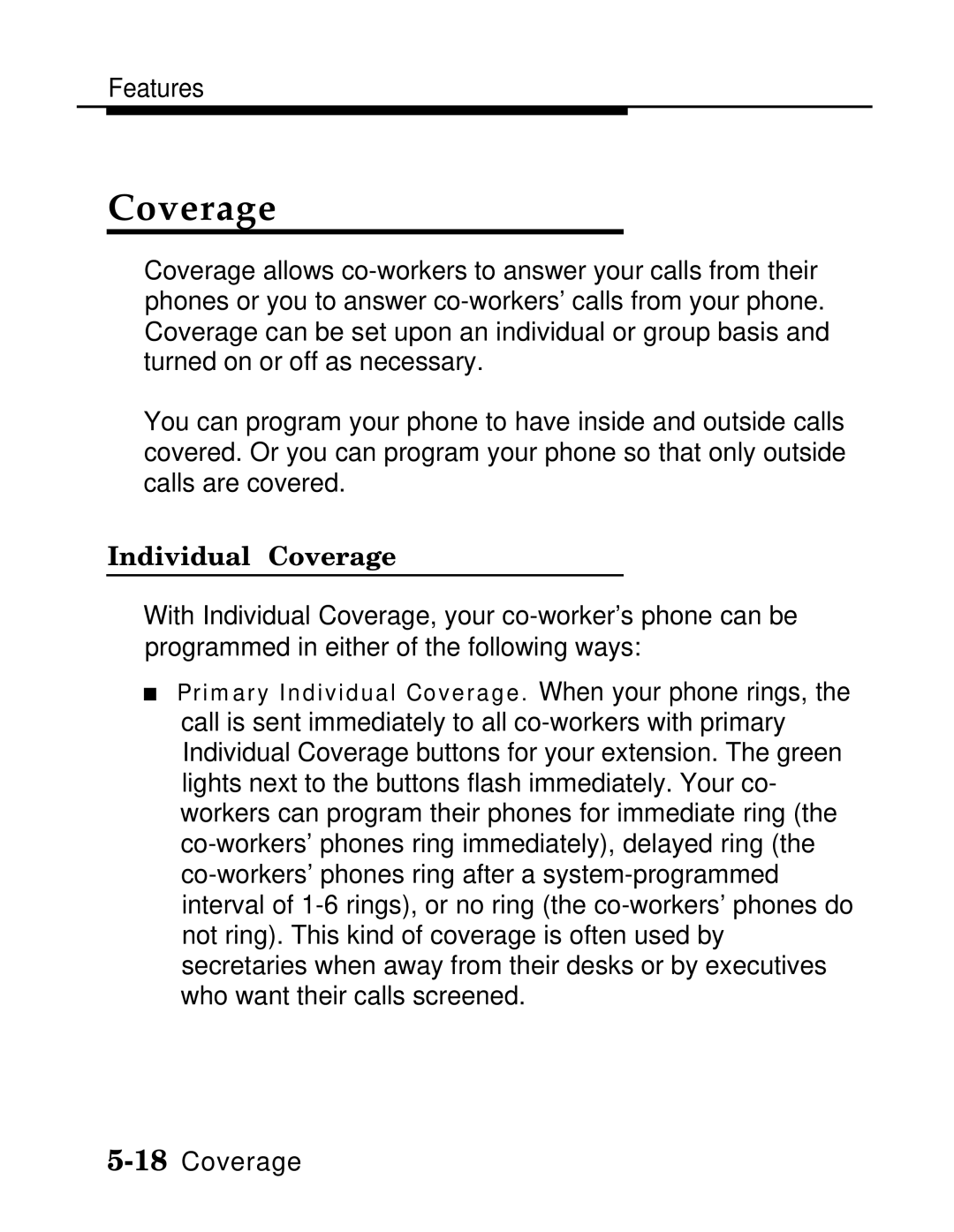 AT&T MLX20L, MLX-28D, MLX-10D manual Individual Coverage 