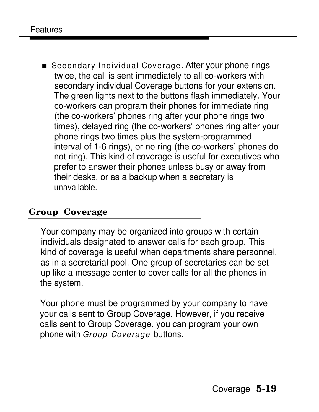 AT&T MLX-28D, MLX20L, MLX-10D manual Group Coverage 