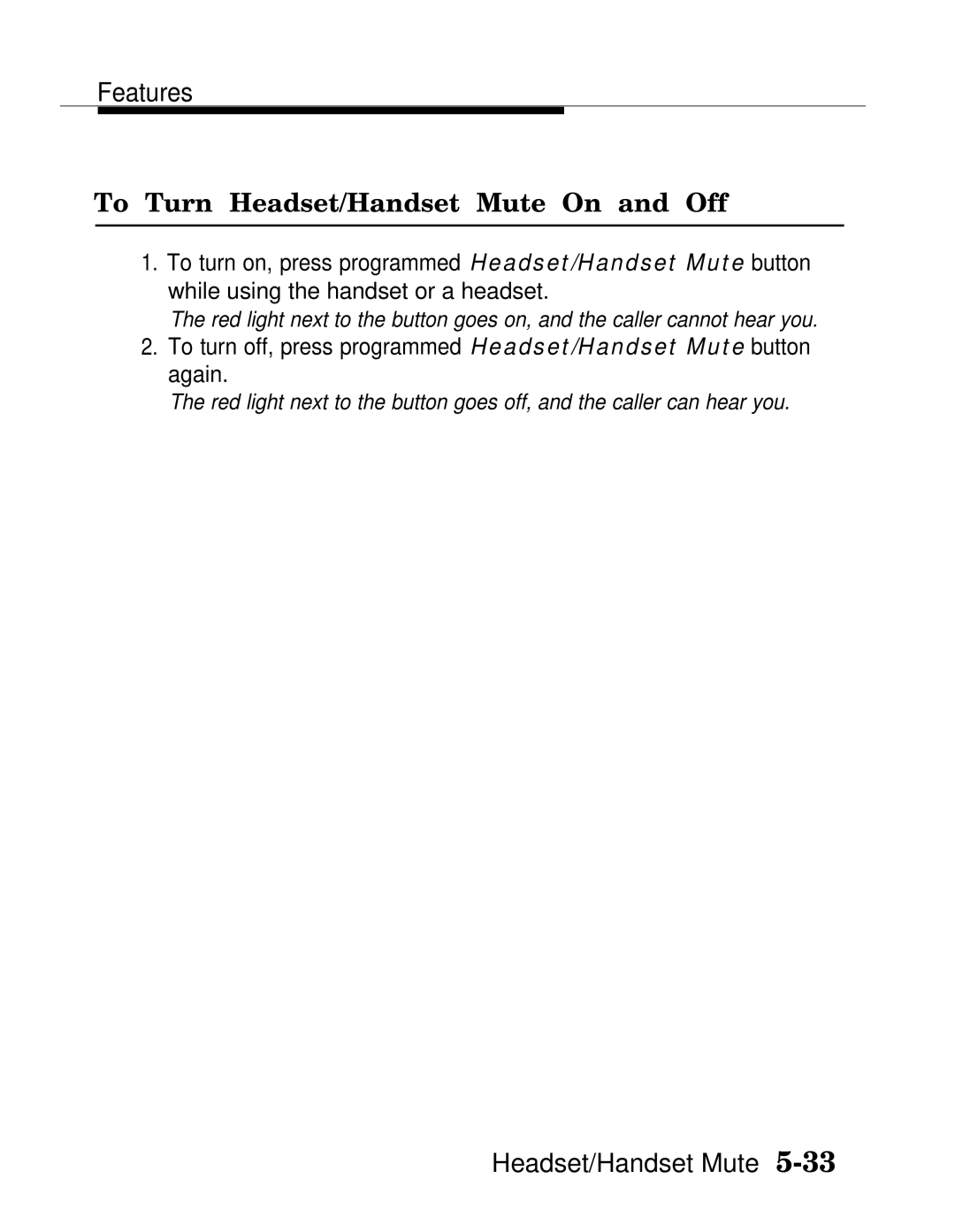 AT&T MLX20L, MLX-28D, MLX-10D manual To Turn Headset/Handset Mute On and Off 