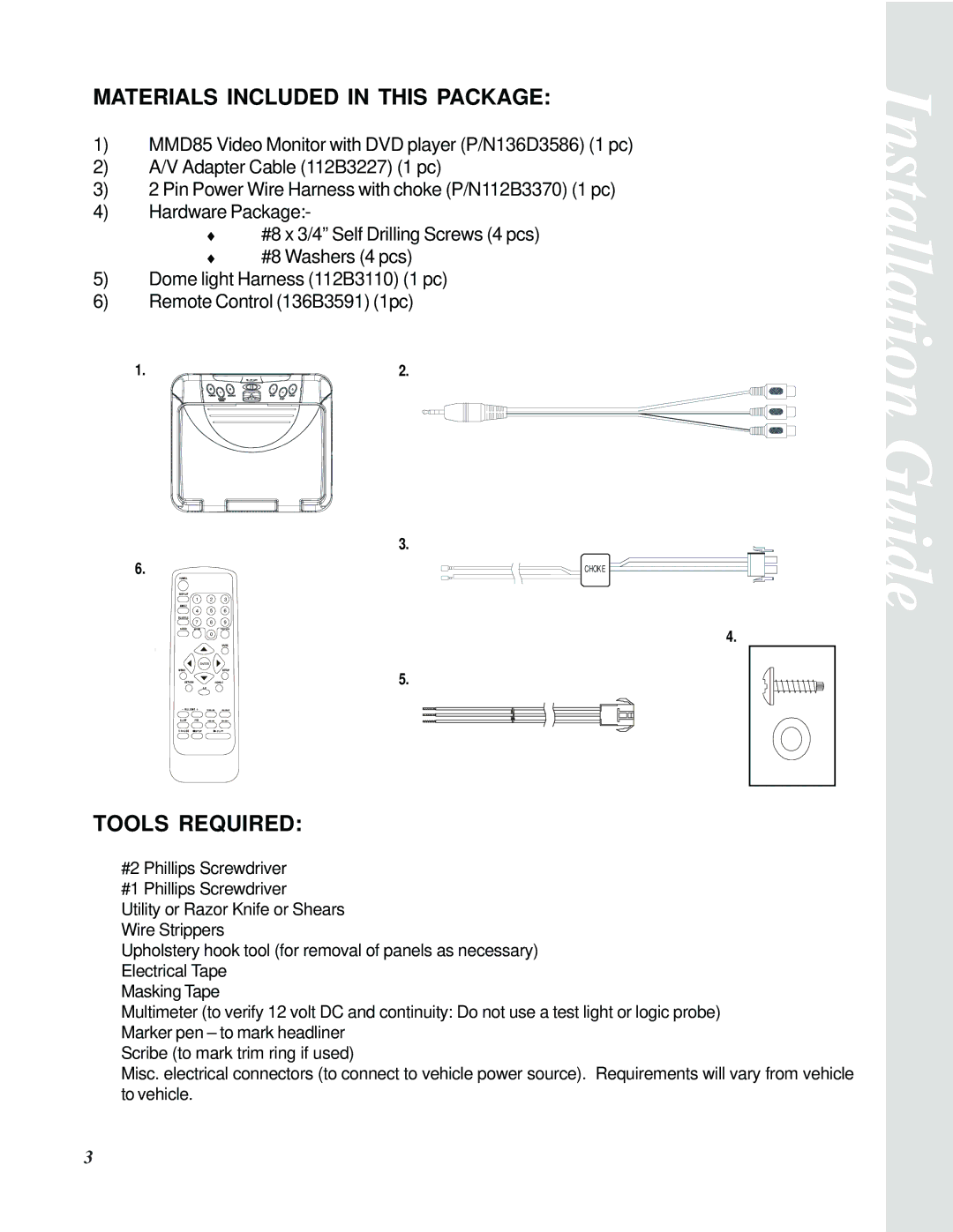 AT&T MMD85 manual Materials Included in this Package, Tools Required 