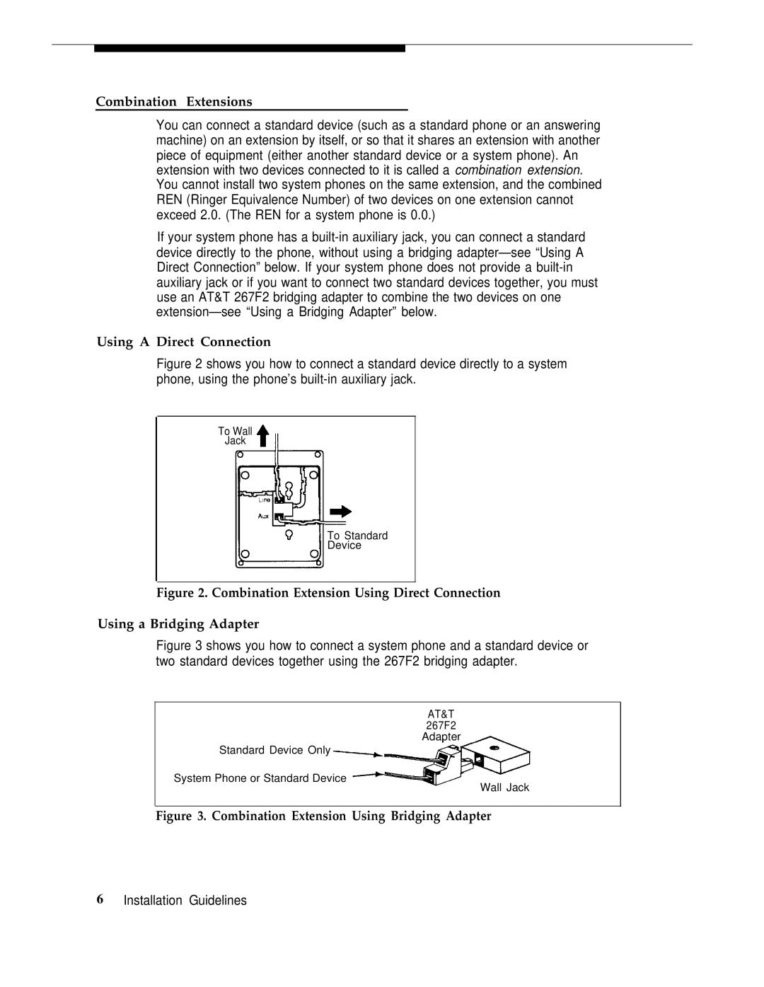 AT&T PARTNER Plus Communications System Release 3 manual Combination Extensions, Using a Direct Connection 