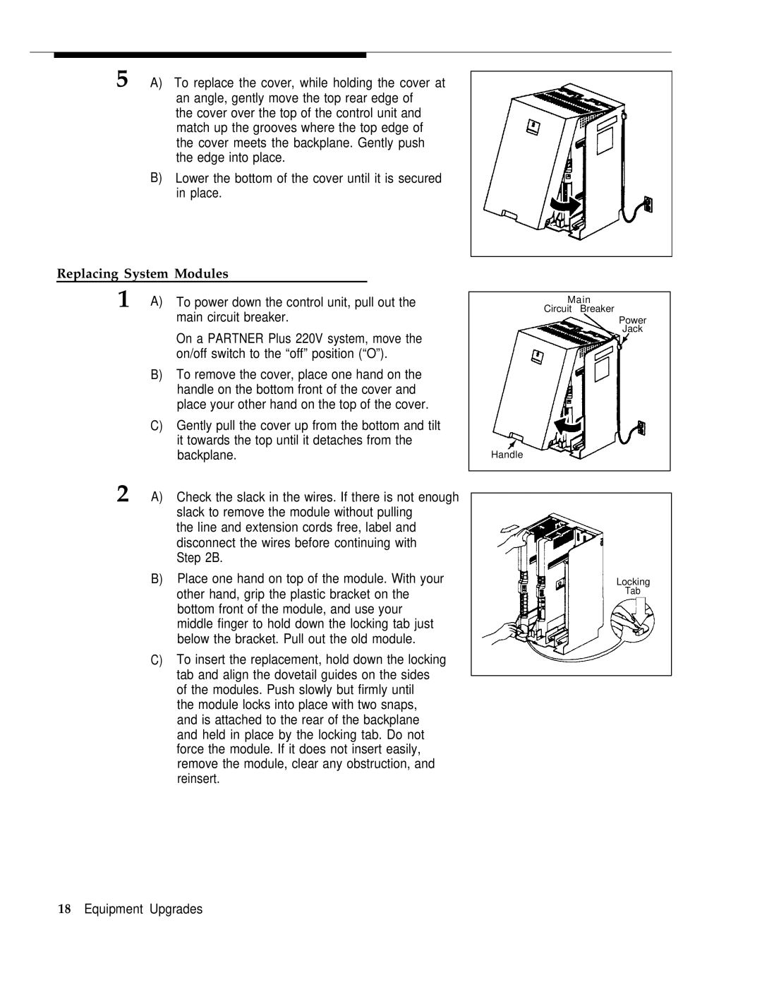 AT&T Partner Plus manual Replacing System Modules 