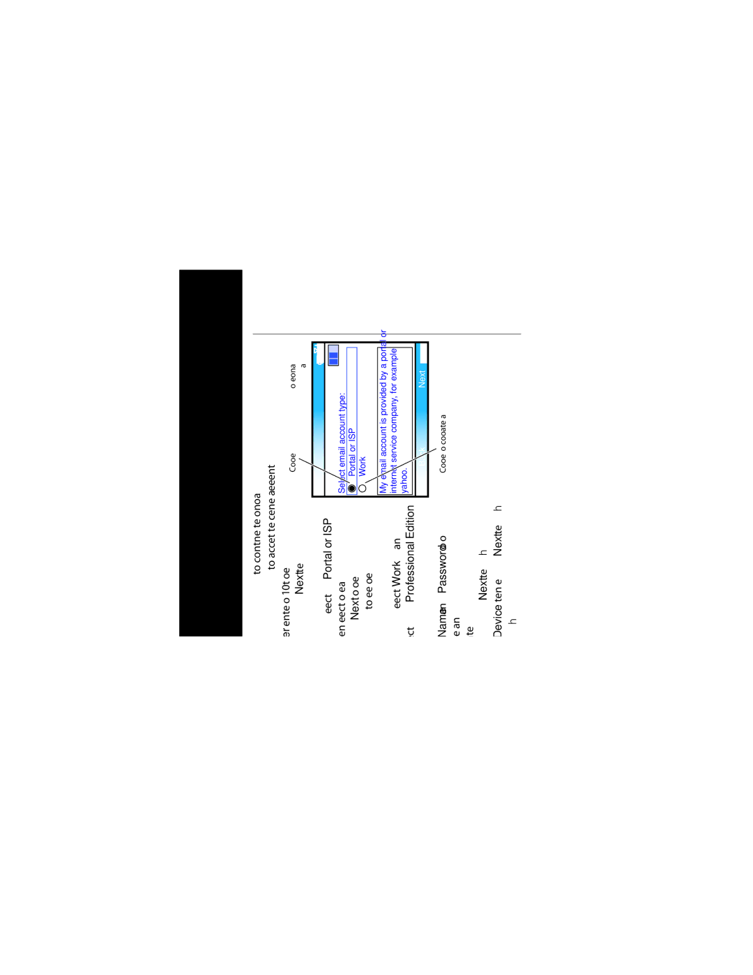 AT&T Q 9H manual Right Soft Key For personal email, select Portal or ISP, Press Next, Press Register the Right Soft Key 