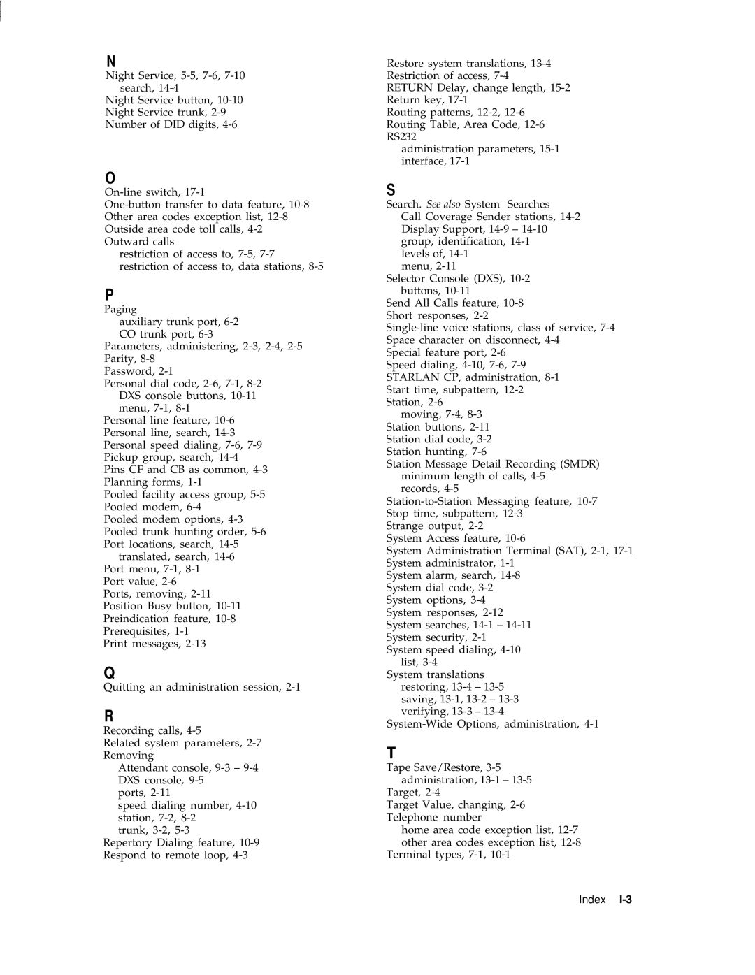 AT&T R1V2 manual Index 