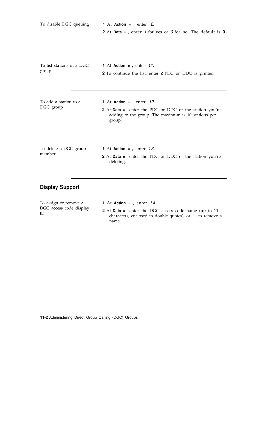 AT&T R1V2 manual To disable DGC queuing 