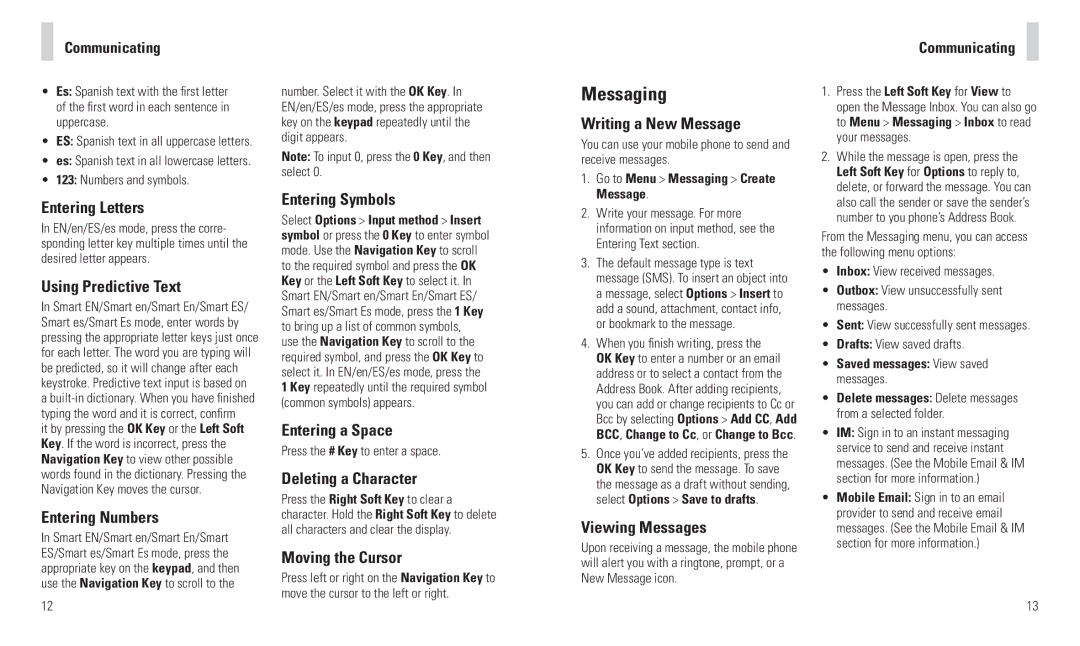 AT&T R225 user manual Messaging 