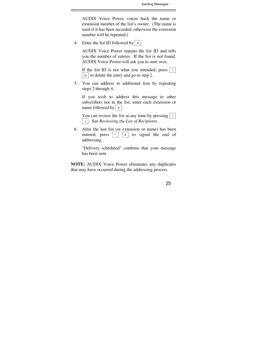 AT&T R3.0 manual See Reviewing the List of Recipients 