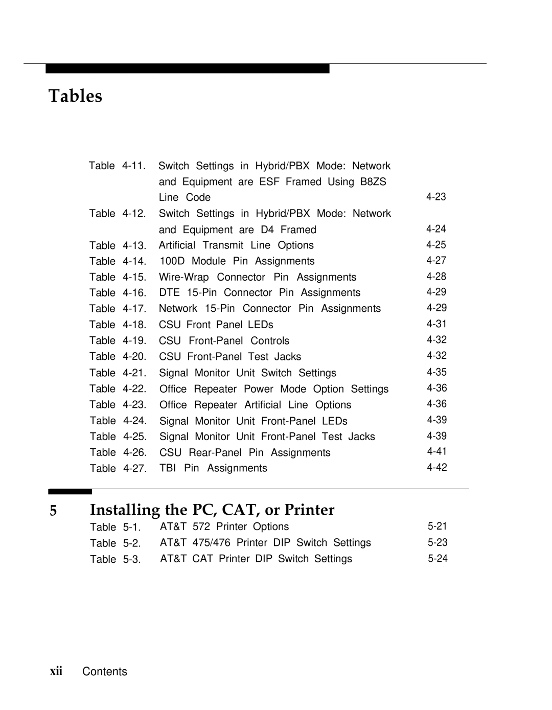 AT&T Release 2.0 manual Xii Contents 