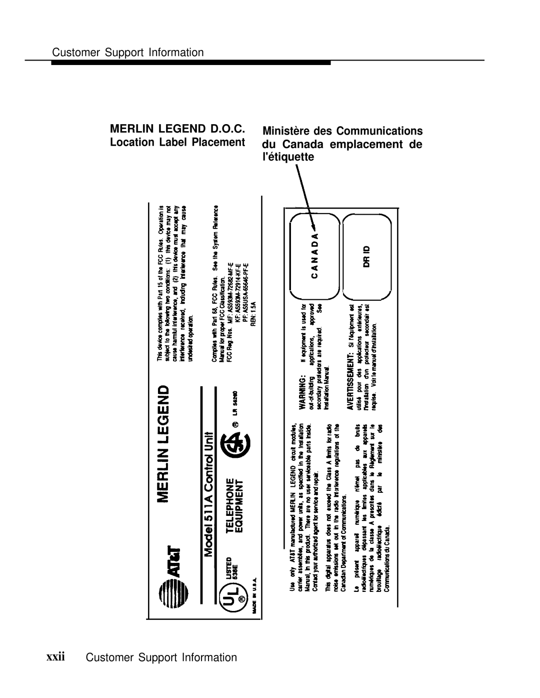 AT&T Release 2.0 manual Xxii Customer Support Information 