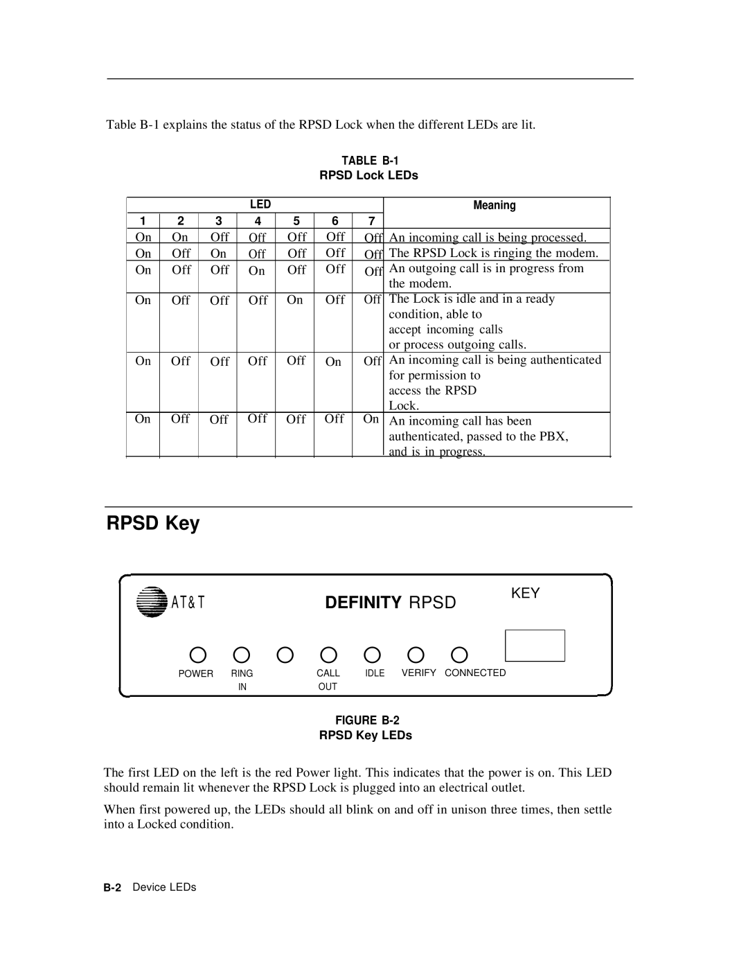 AT&T Remote Port Security Device user manual AT&T Definity Rpsd 