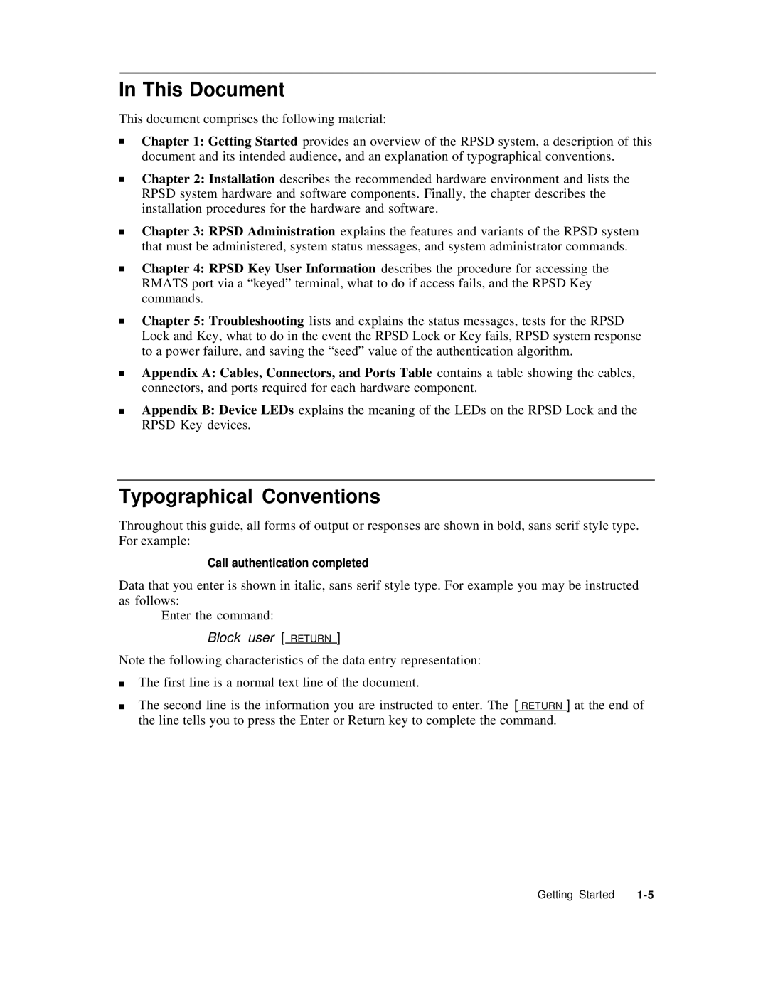 AT&T Remote Port Security Device user manual This Document, Typographical Conventions 