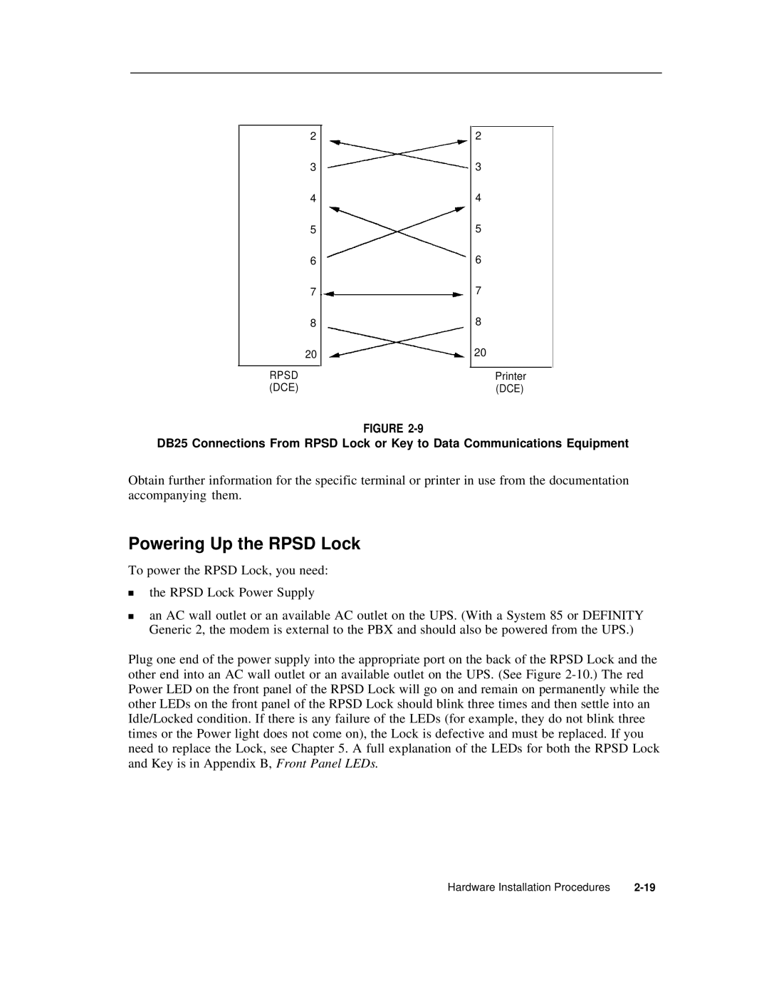 AT&T Remote Port Security Device user manual Powering Up the Rpsd Lock 