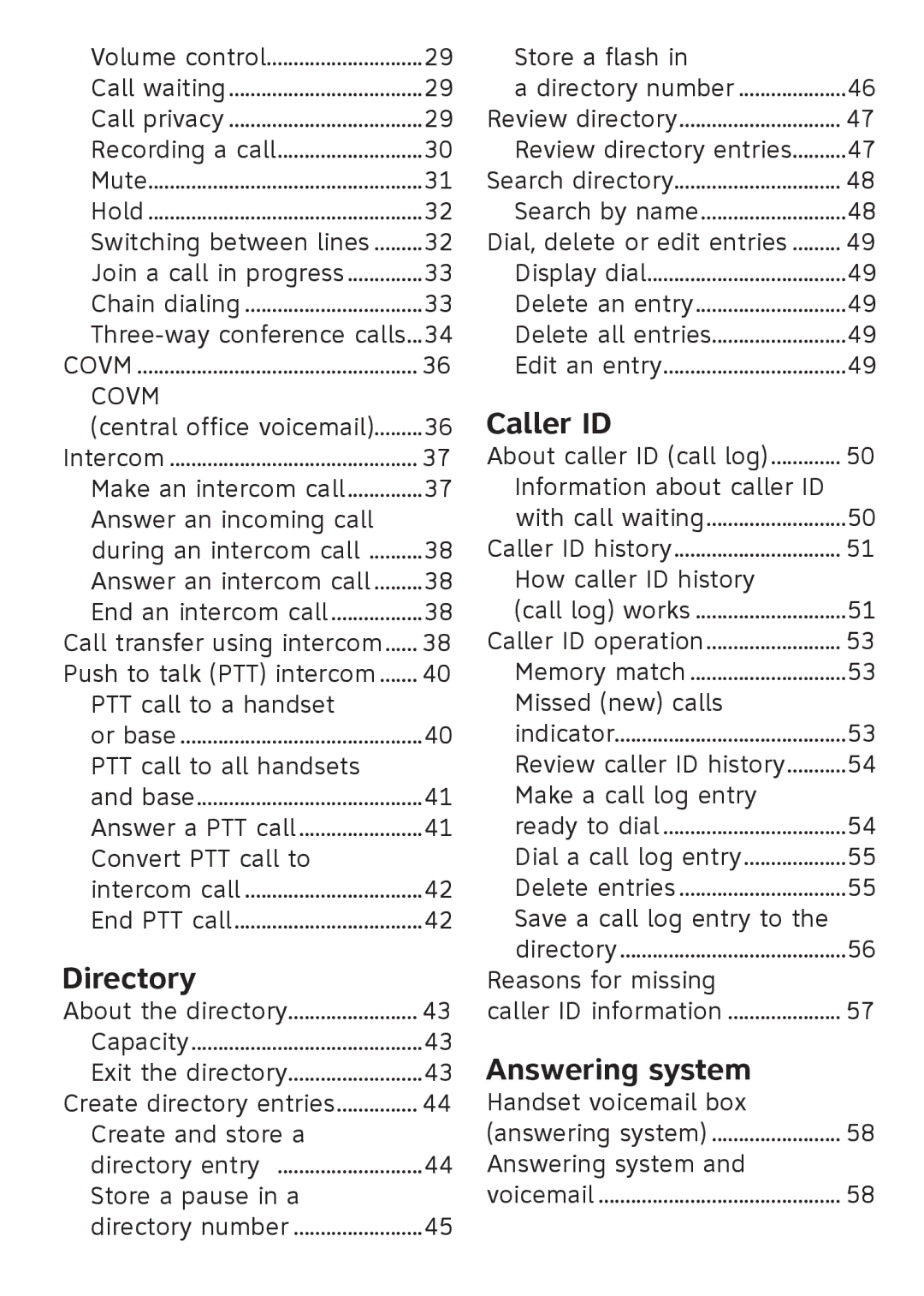 AT&T SB67108 user manual Directory 