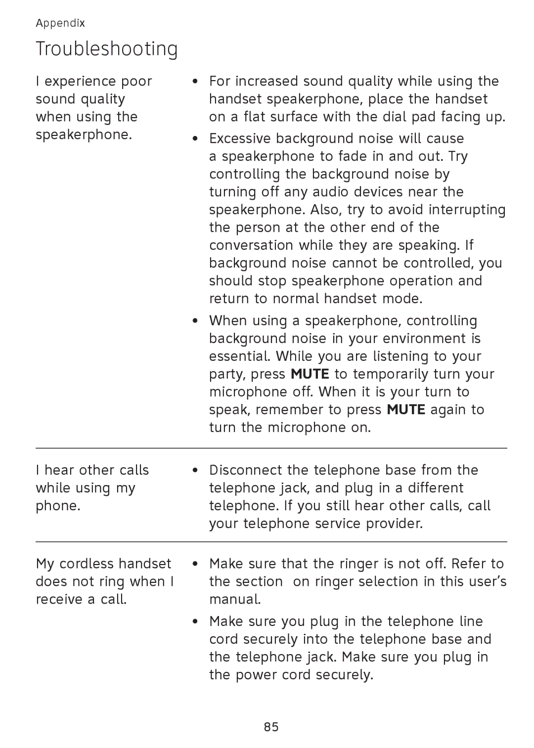 AT&T SB67108 user manual Troubleshooting 