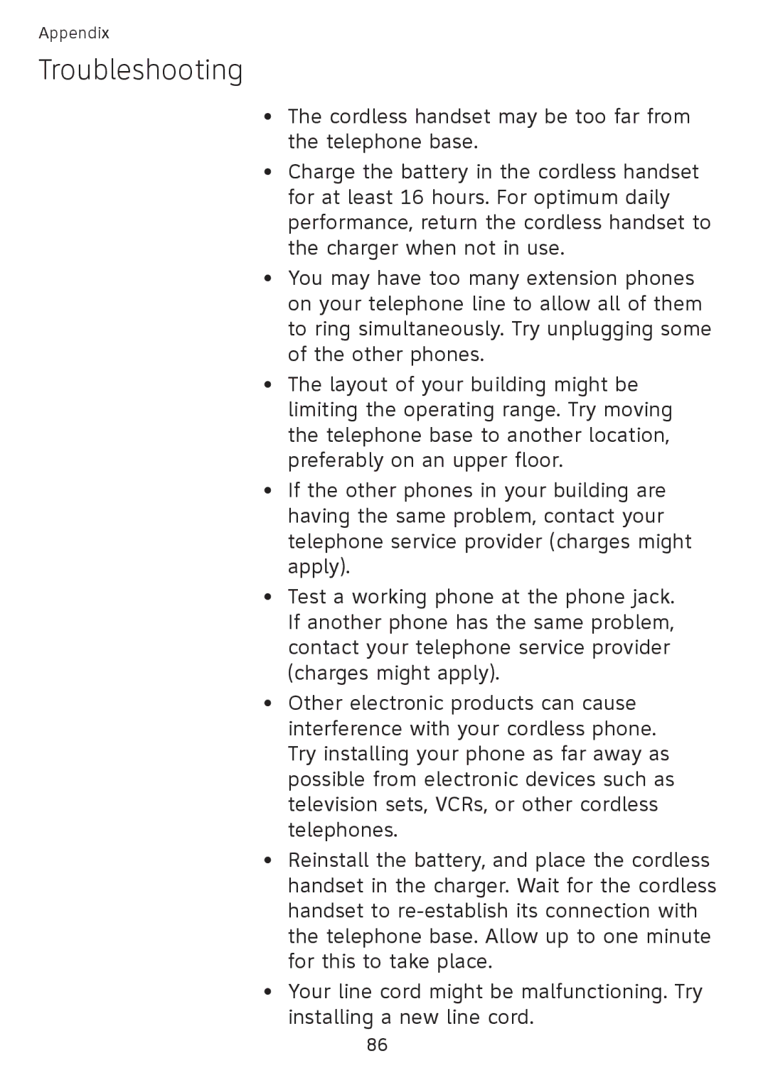 AT&T SB67108 user manual Troubleshooting 