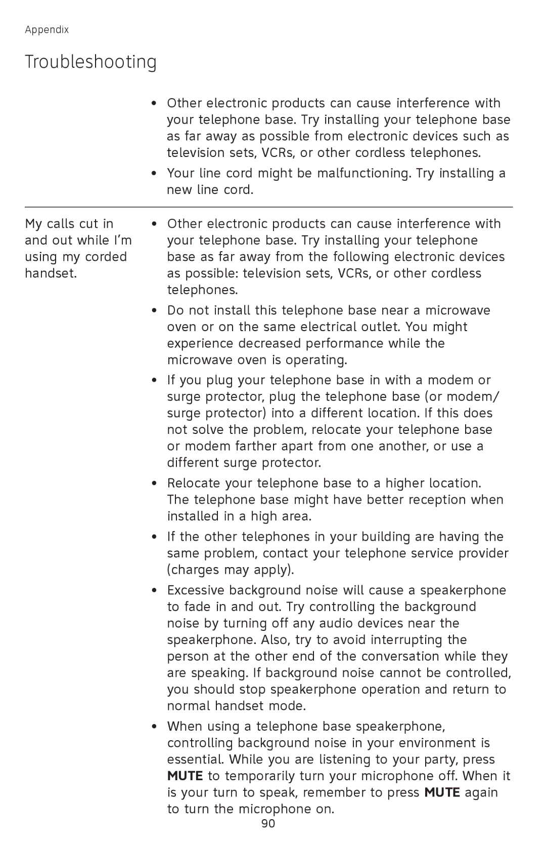 AT&T SB67118 user manual Troubleshooting 