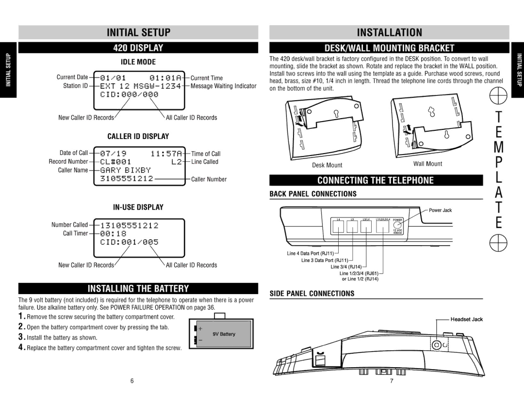 AT&T SBC-420 user manual 