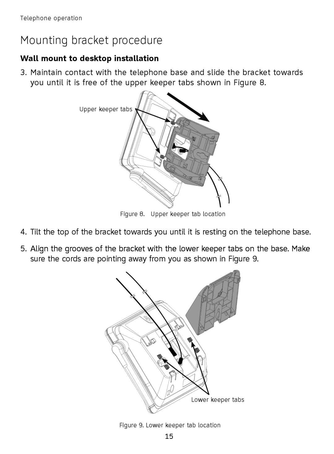 AT&T SL81208, SL81108 user manual Lower keeper tab location 