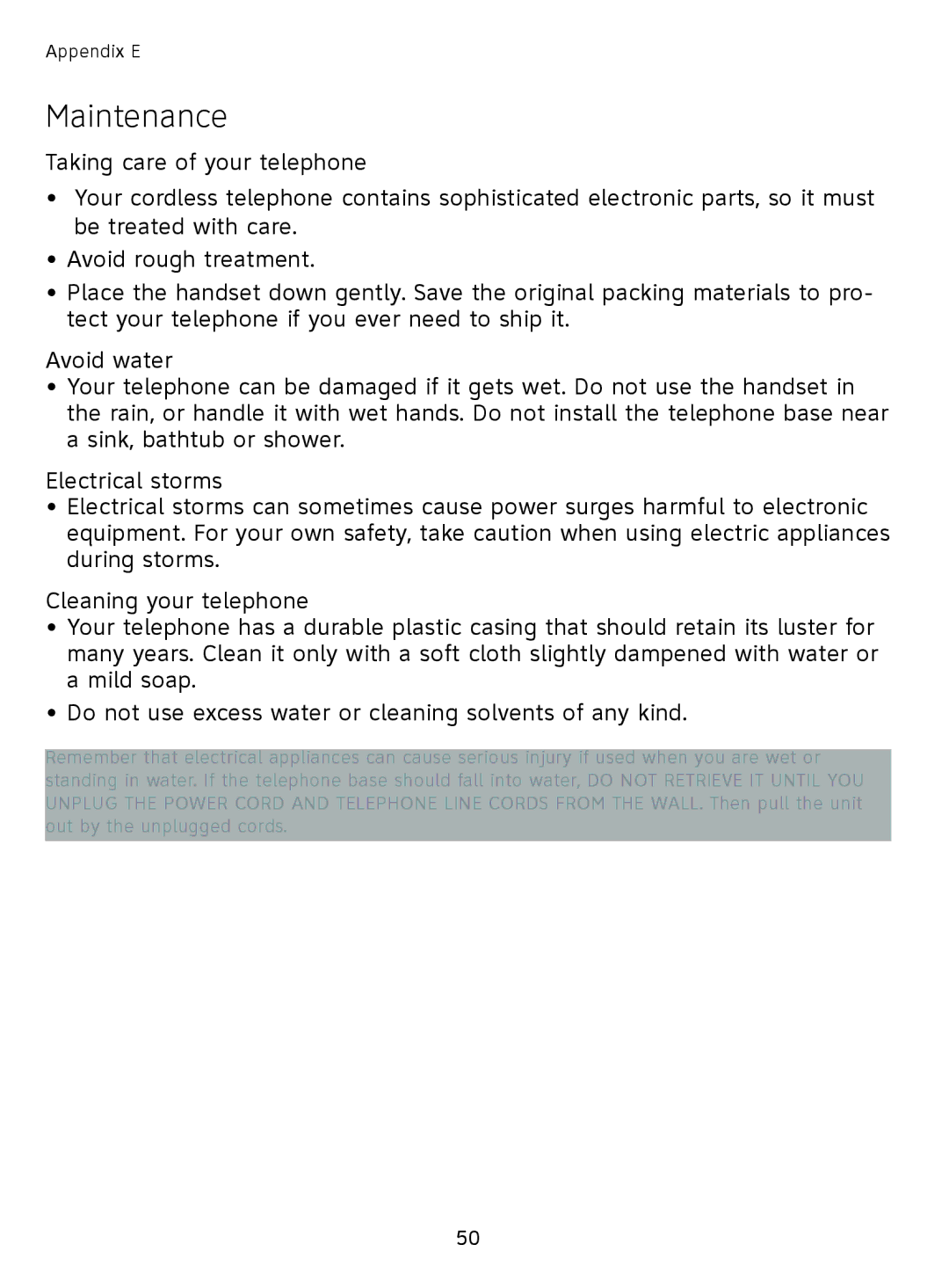 AT&T SL81108, SL81208 user manual Maintenance 