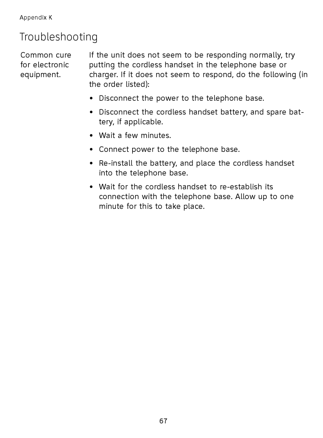 AT&T SL81208, SL81108 user manual Troubleshooting 