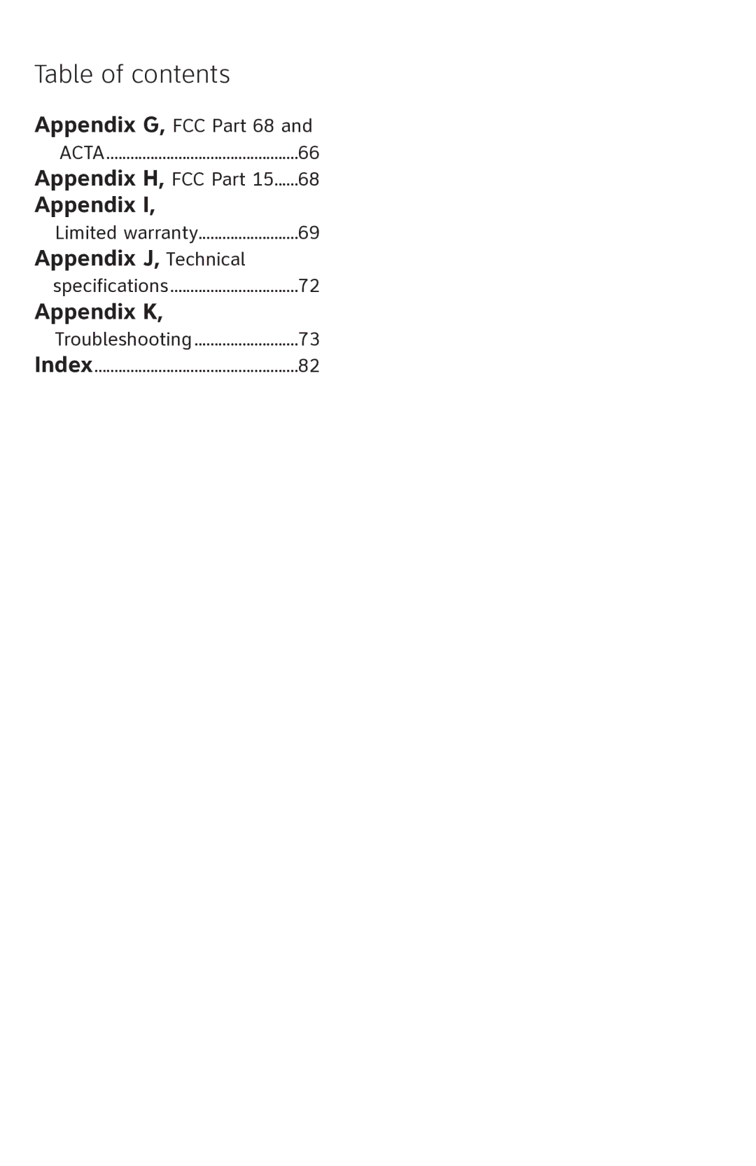 AT&T SL82218, SL82418 user manual Appendix 