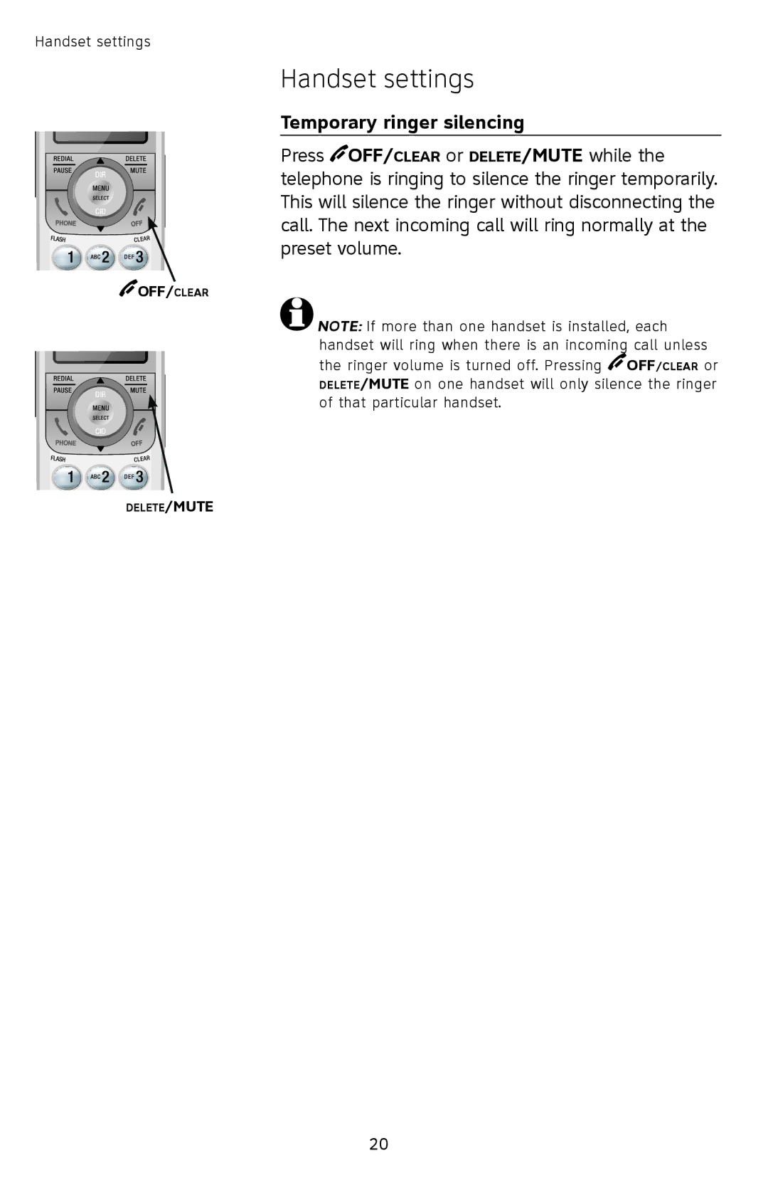 AT&T SL82558 user manual Temporary ringer silencing 