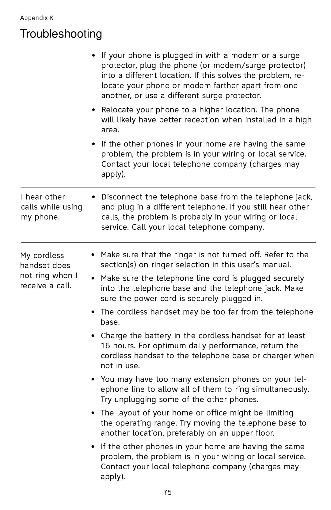 AT&T SL82558 user manual If your phone is plugged in with a modem or a surge 