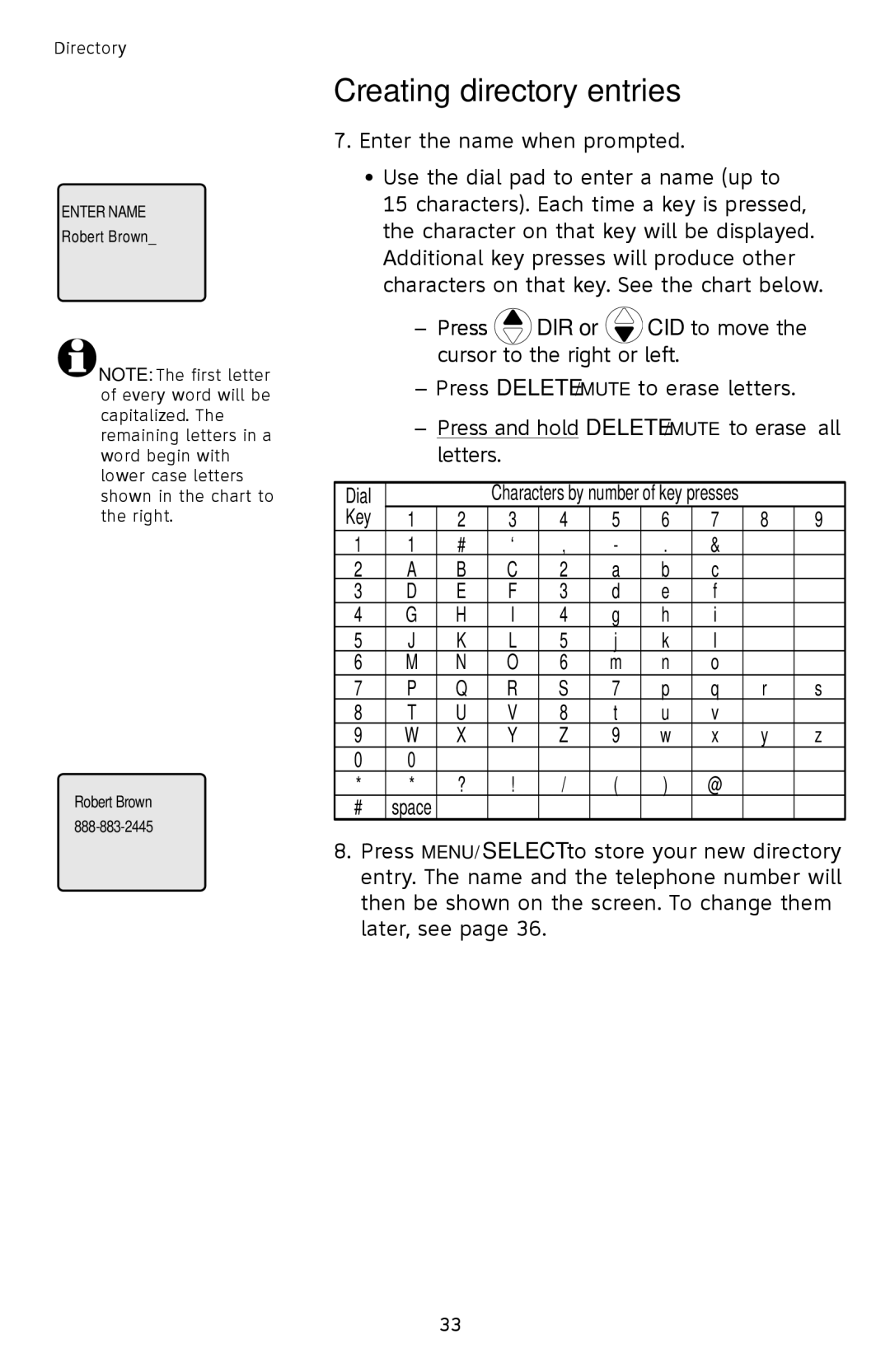 AT&T SL82558, SL82658, SL82518, SL82318, SL82118 user manual Key 