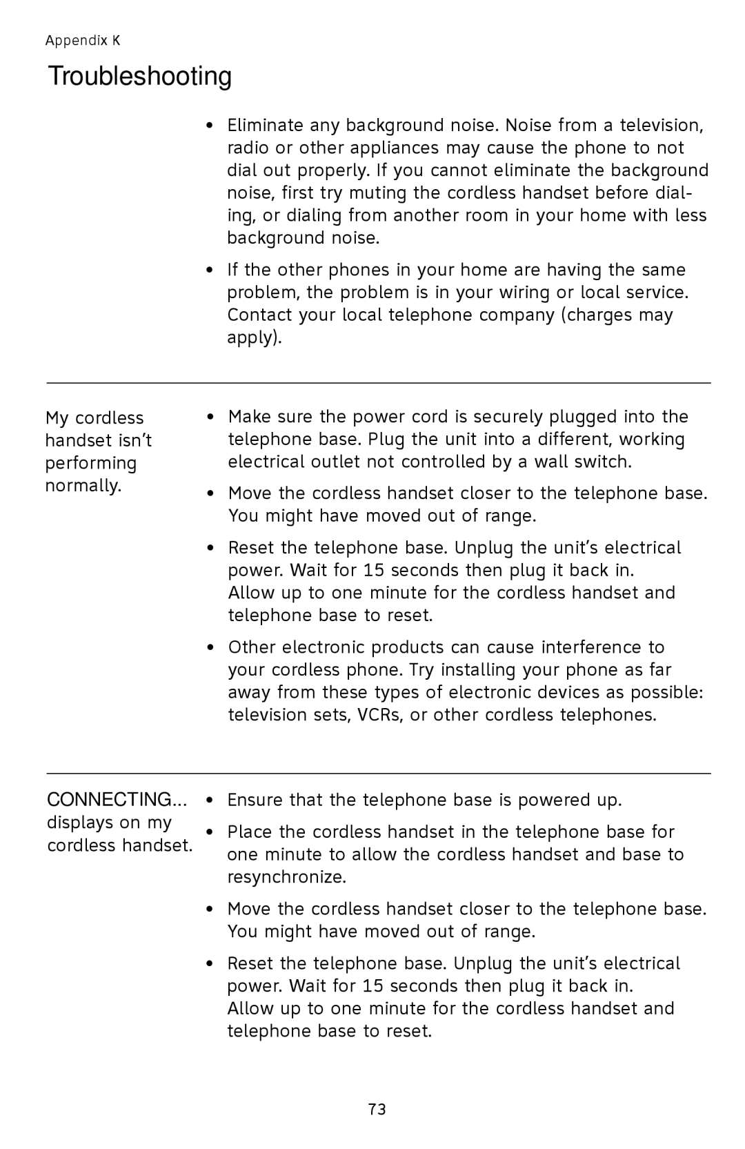 AT&T SL82558, SL82658, SL82518, SL82318, SL82118 user manual Connecting 