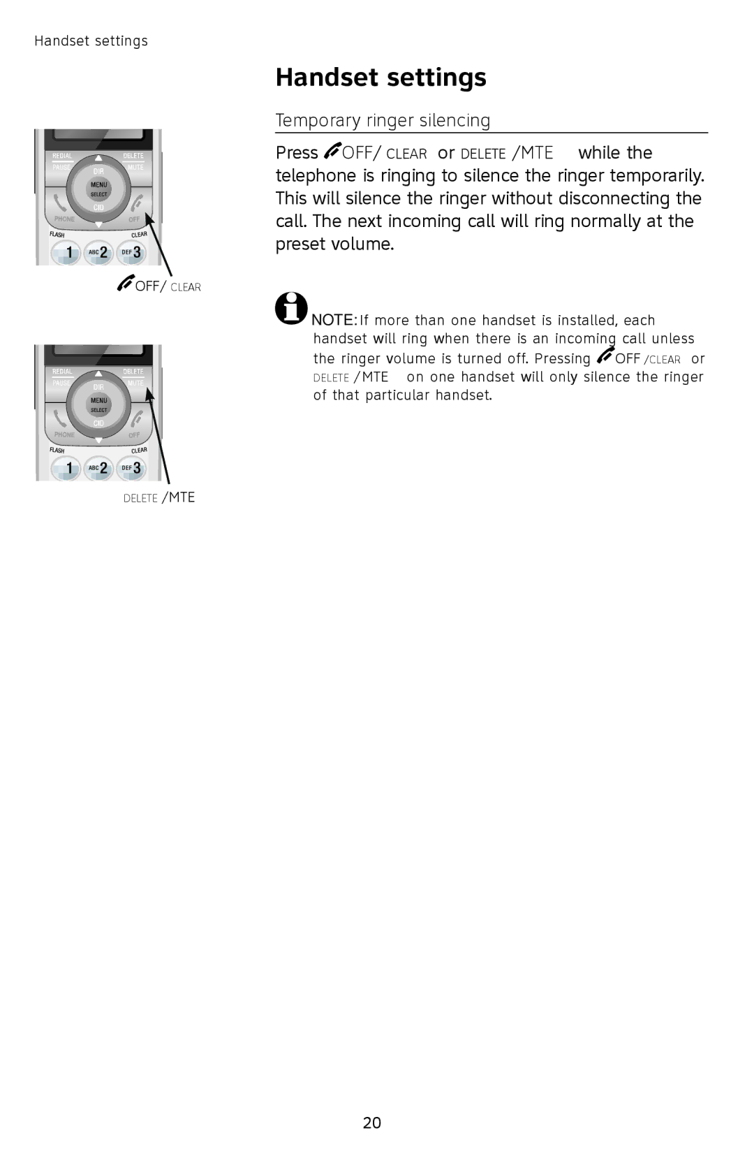 AT&T SL87218 user manual Temporary ringer silencing 