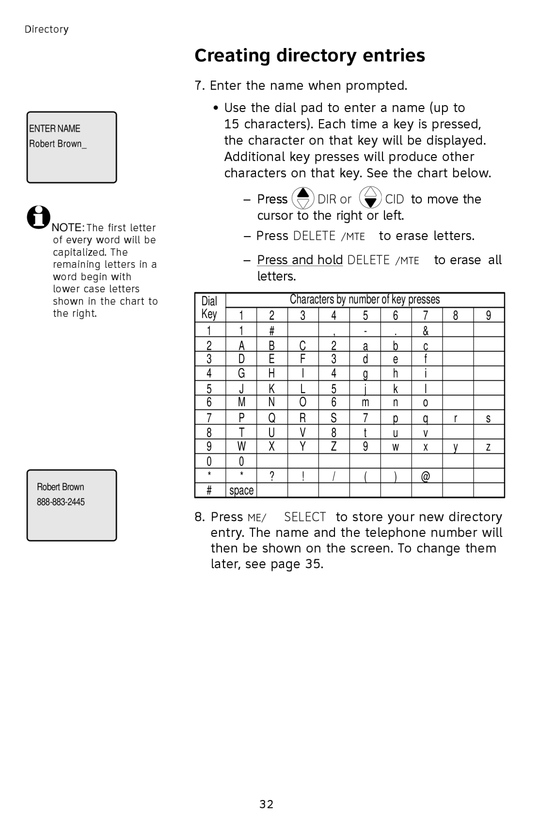 AT&T SL87218 user manual Key 