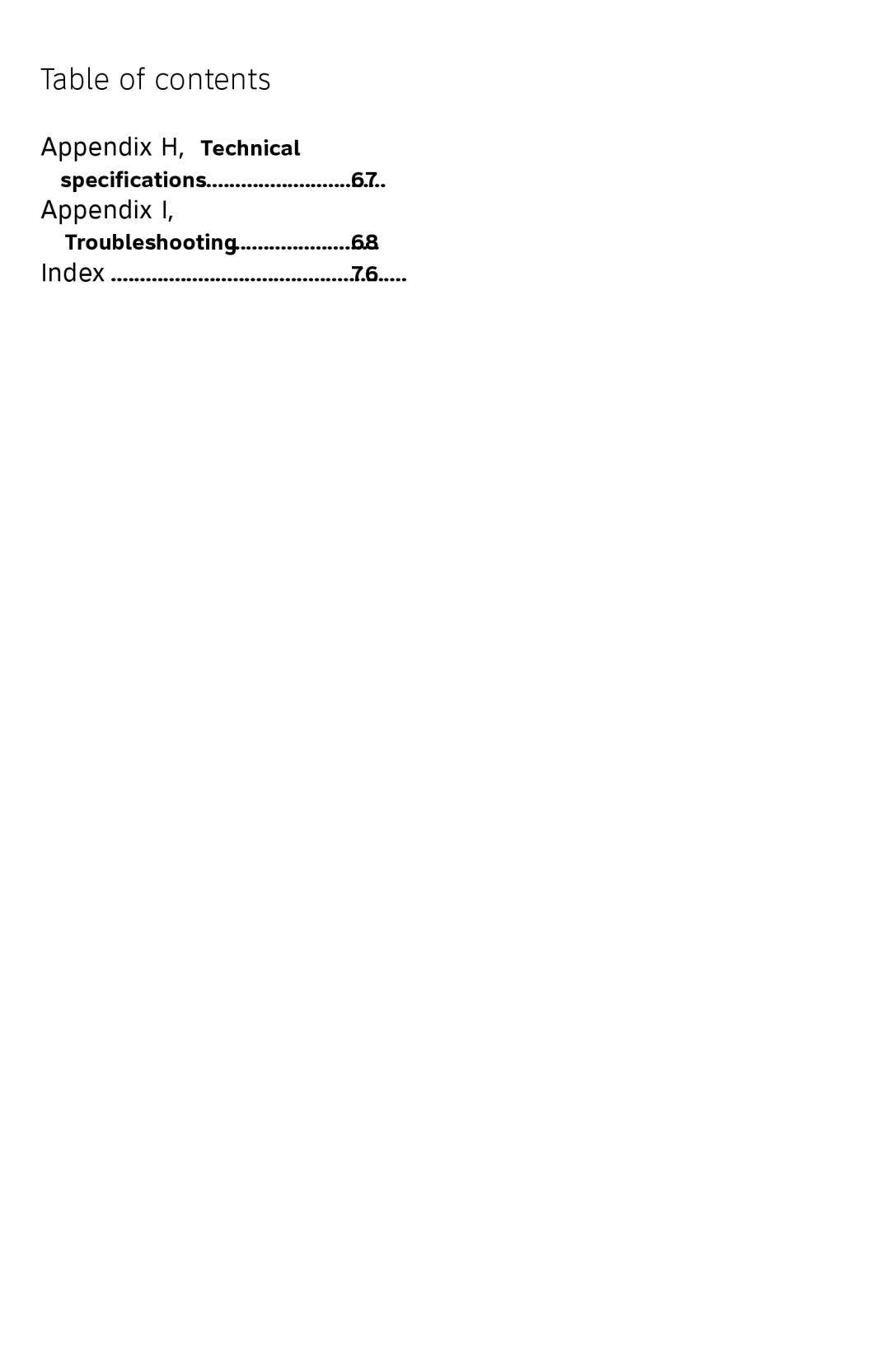 AT&T SL87218 user manual Appendix H, Technical 