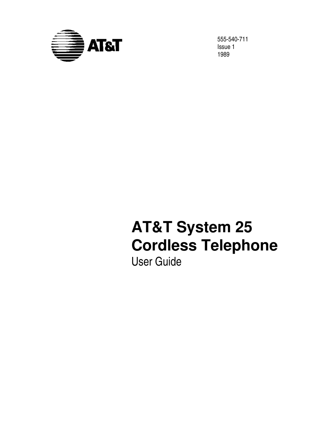 AT&T System 25 manual At&T 