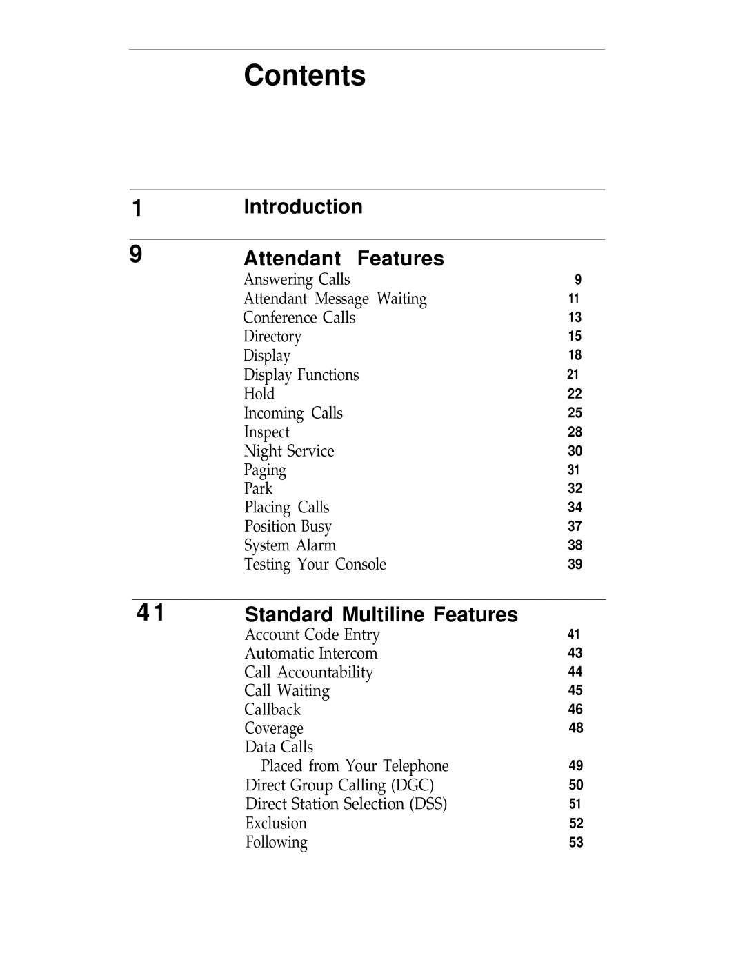 AT&T System 25 manual Contents 