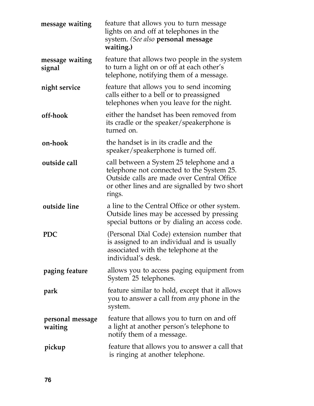 AT&T System 25 manual Pdc 