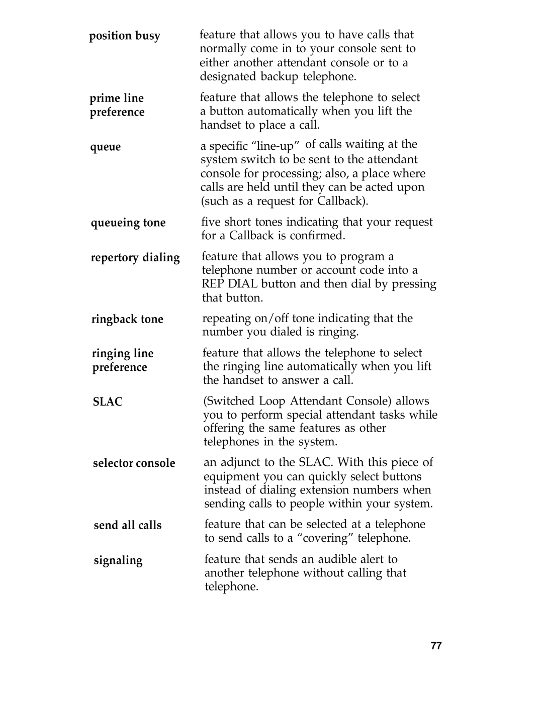 AT&T System 25 manual Slac 