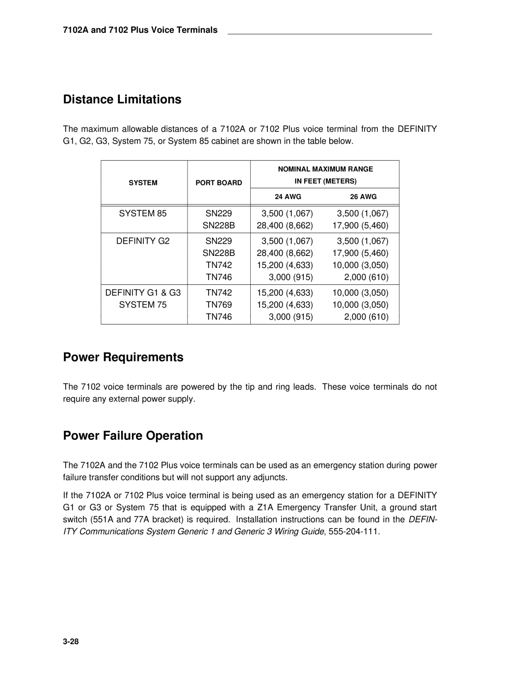 AT&T System 85 manual Definity G1 & G3 