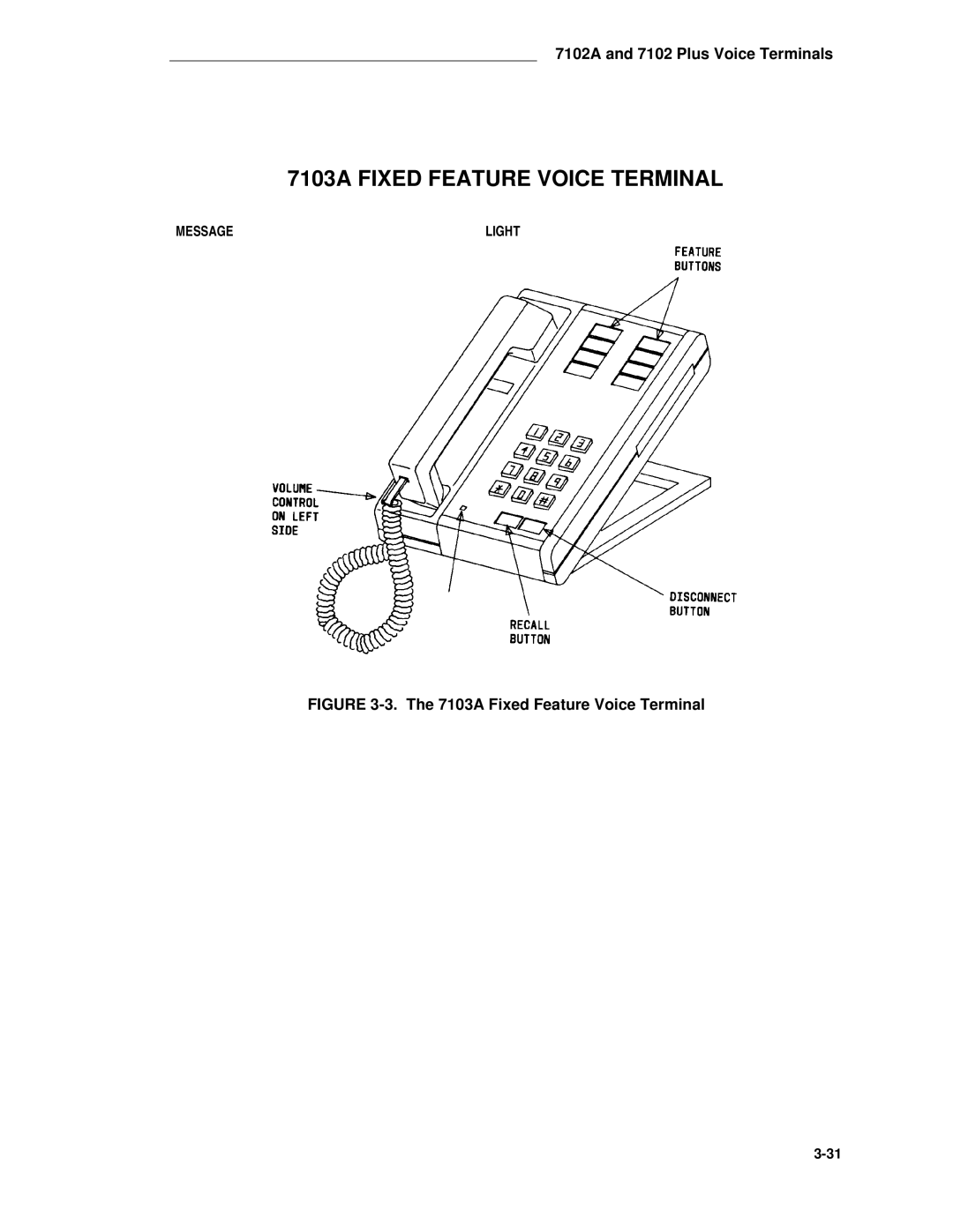 AT&T System 85 manual 7103A Fixed Feature Voice Terminal 