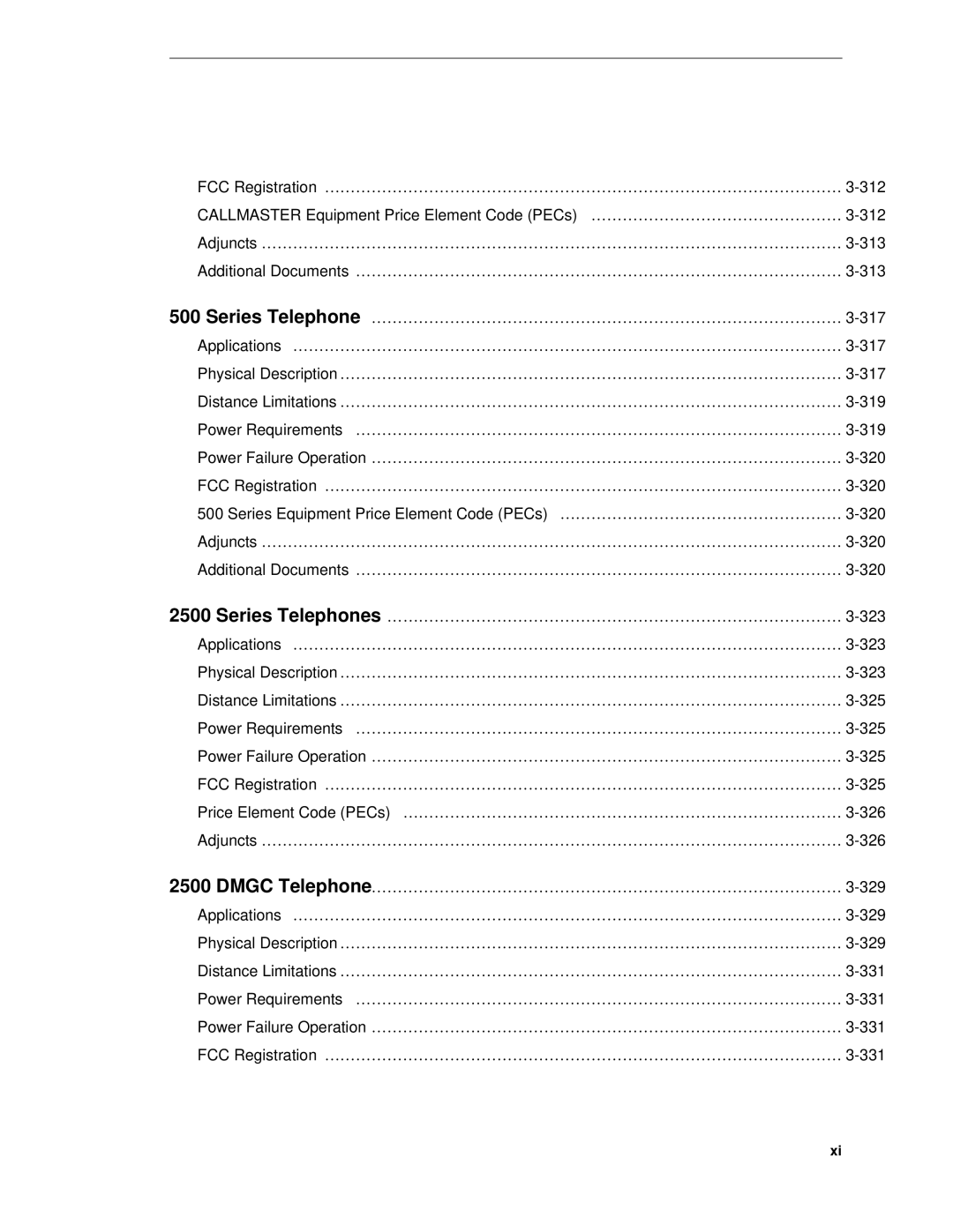 AT&T System 85 manual Series Equipment Price Element Code PECs ……………………………………………… 