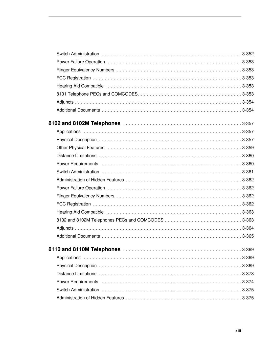 AT&T System 85 manual Administration of Hidden Features…………………………………………………………………… 