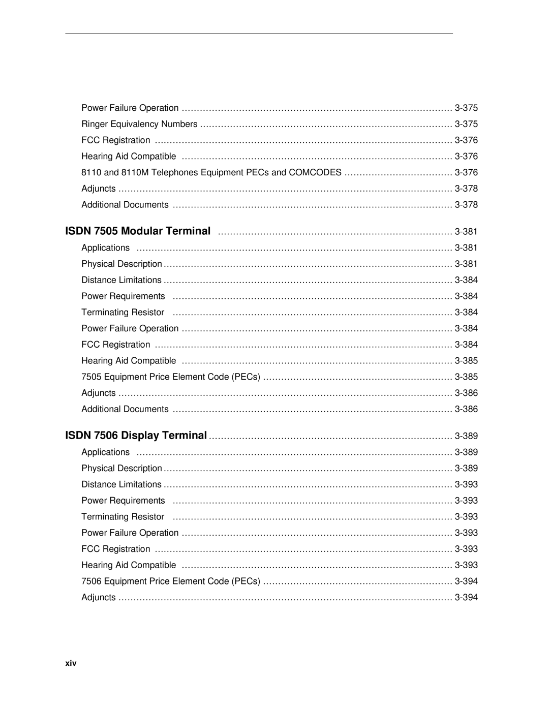 AT&T System 85 manual Isdn 7505 Modular Terminal …………………………………………………………………… 