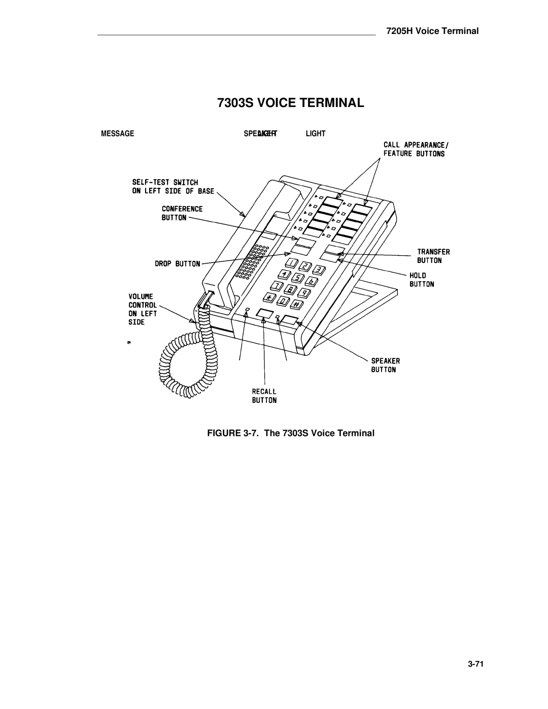 AT&T System 85 manual 7303S Voice Terminal 